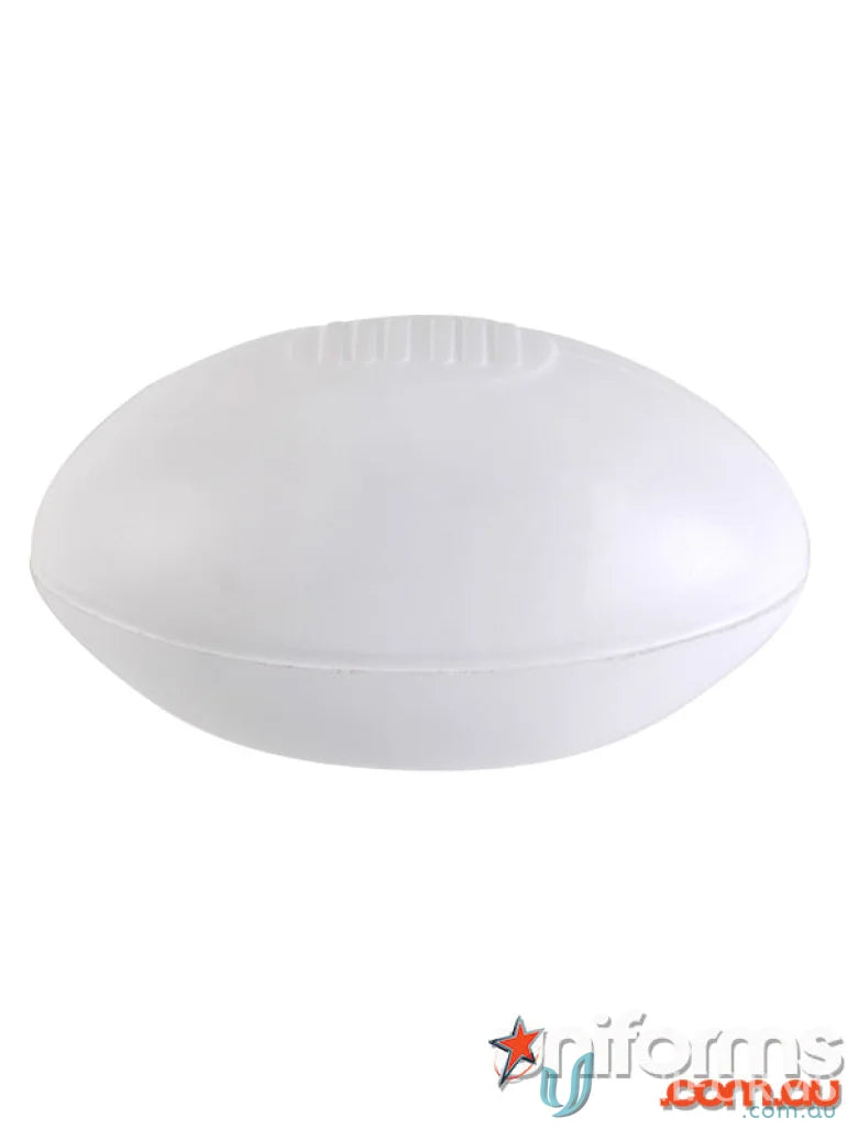 White oval-shaped stress ball for Football Stress Reliever, perfect for workwear or print panel branding