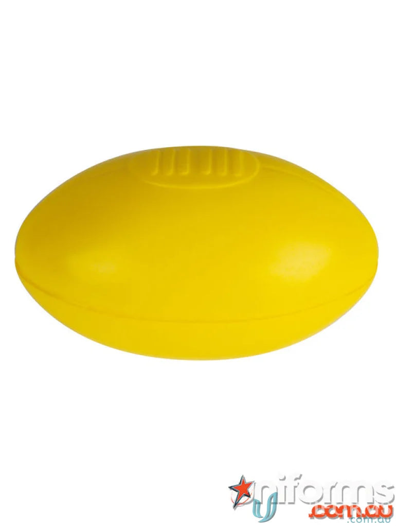 Yellow foam football stress reliever perfect for print panel or workwear fun