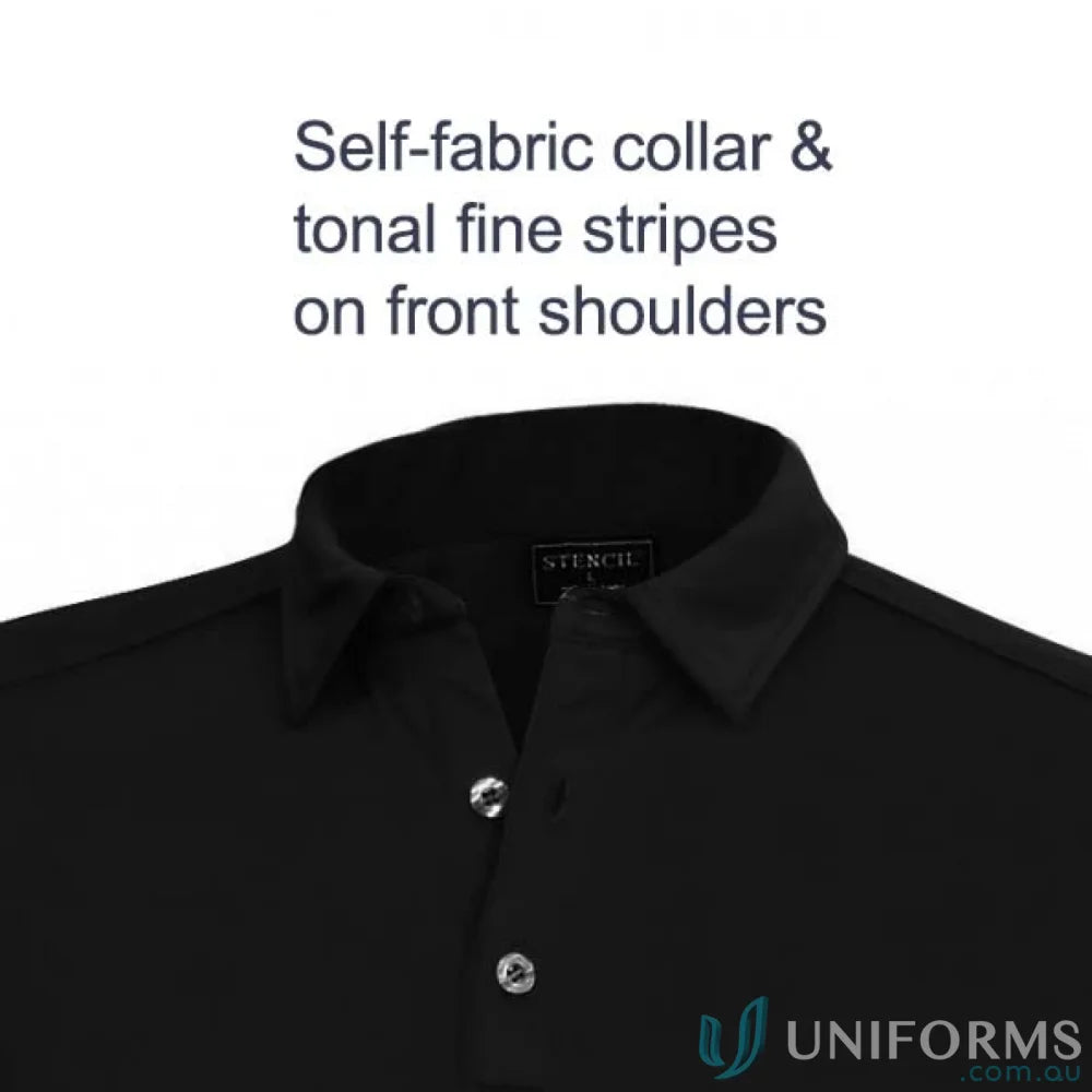 Freshen LS Polo black collared shirt offering unmatched comfort for uniforms and workwear