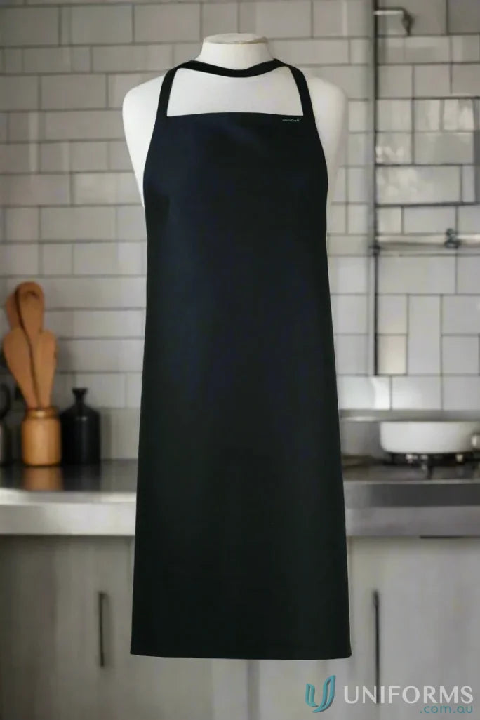 Black bib apron for café crews and kitchen hands from the Full Bib Apron collection