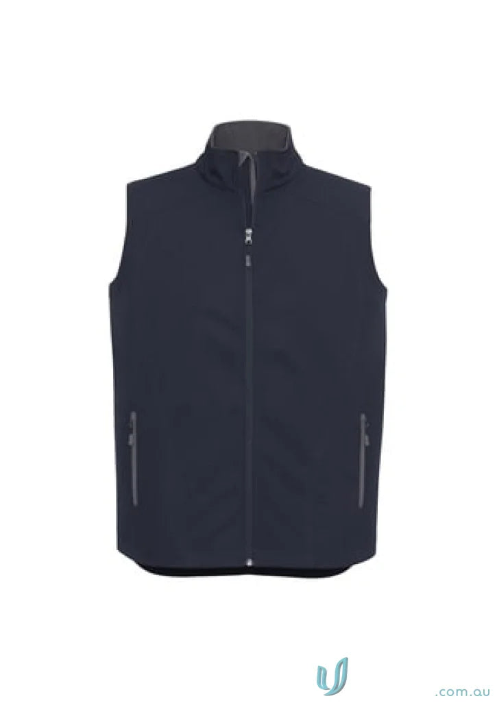 Navy blue Geneva Softshell Vest from J404M Collection Men’s Biz Collection Men’s