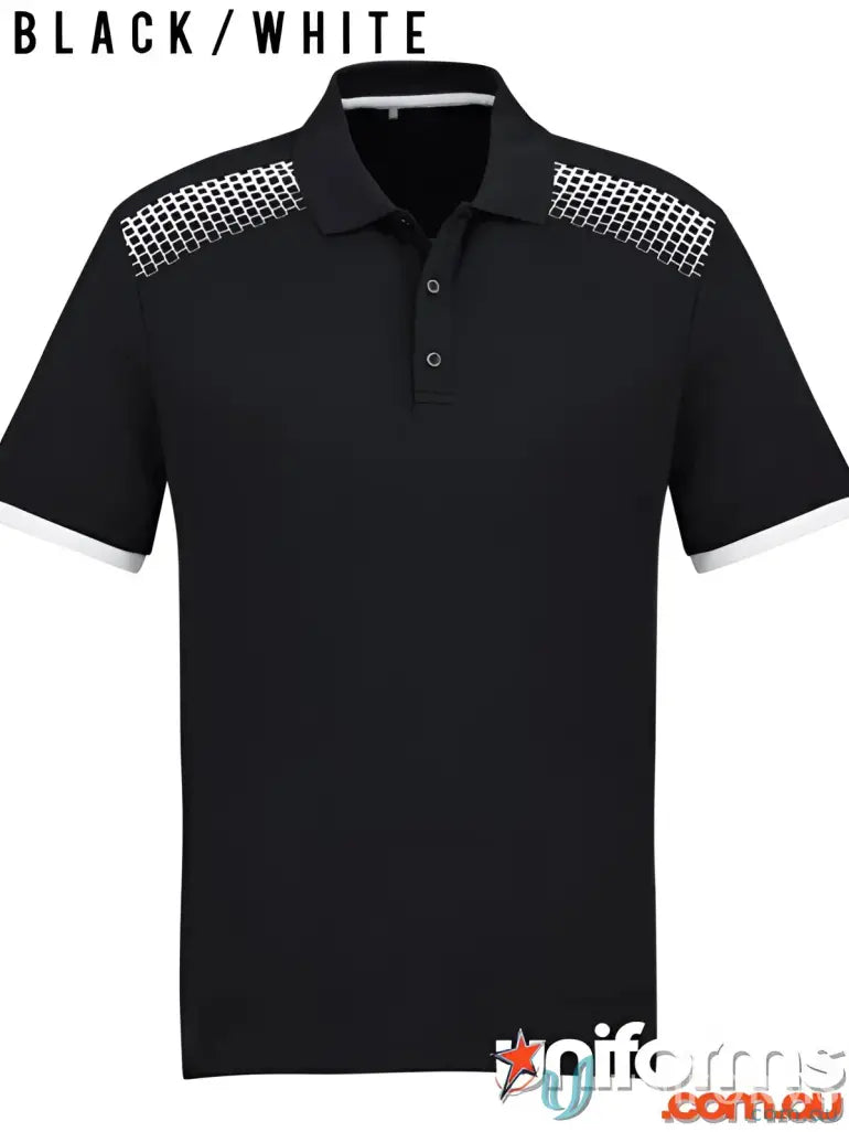 Black and white Galaxy Polo short sleeve polo shirt p900ms for casual style
