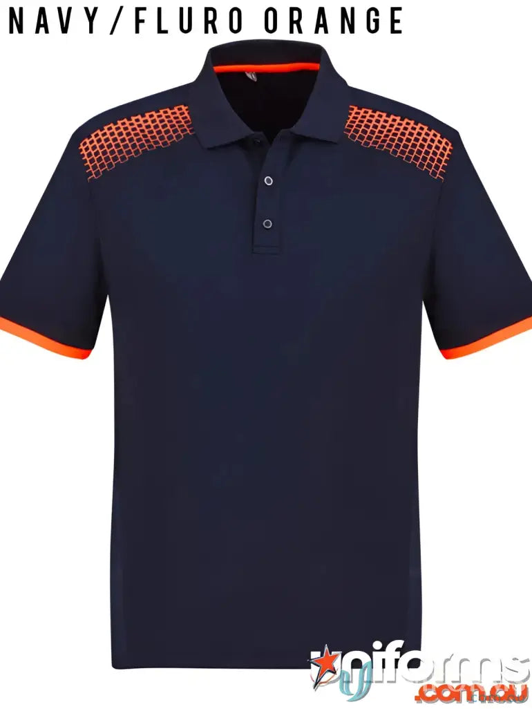 Galaxy Polo navy and orange short sleeve polo shirt for p900ms or galaxy short sleeve styles