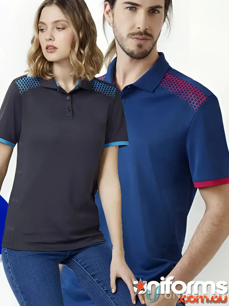 Matching Galaxy Polo short sleeve polos in p900ms fabric for a cool casual look