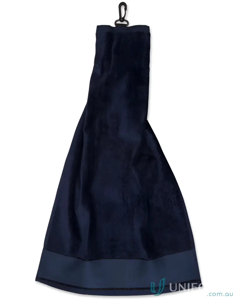Navy blue spirit golf towel with clip velour finish towel for perfect balance golf gear