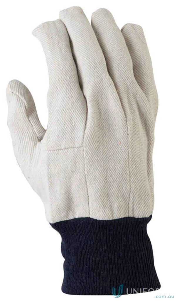 Gray cotton drill work glove from 12pk Cotton Drill Glove set, great for DIY jobs