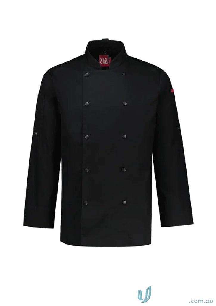 Black Gusto Long Sleeve Chef Jacket from Biz Collection Gusto offers professional style
