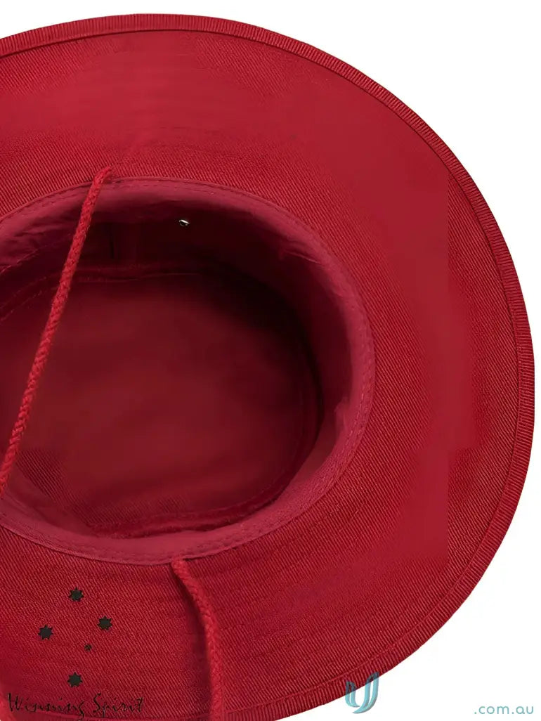 Red sun hat from Winning Spirit Heavy Brushed Cotton Hat for sun protection