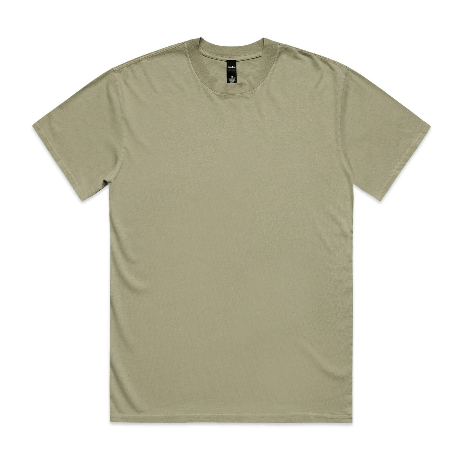 Olive green t-shirt with short sleeves and crew neck, made of cotton.