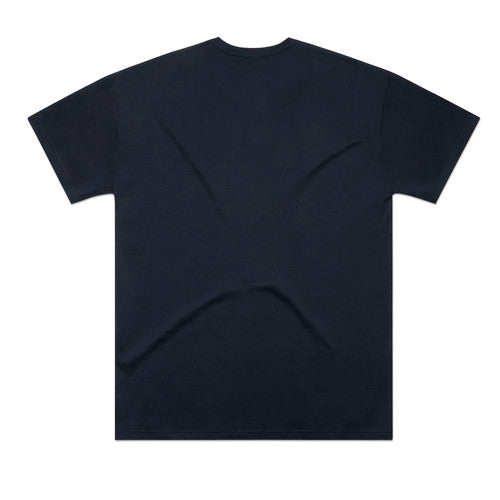 Black t-shirt with a star design on the back.
