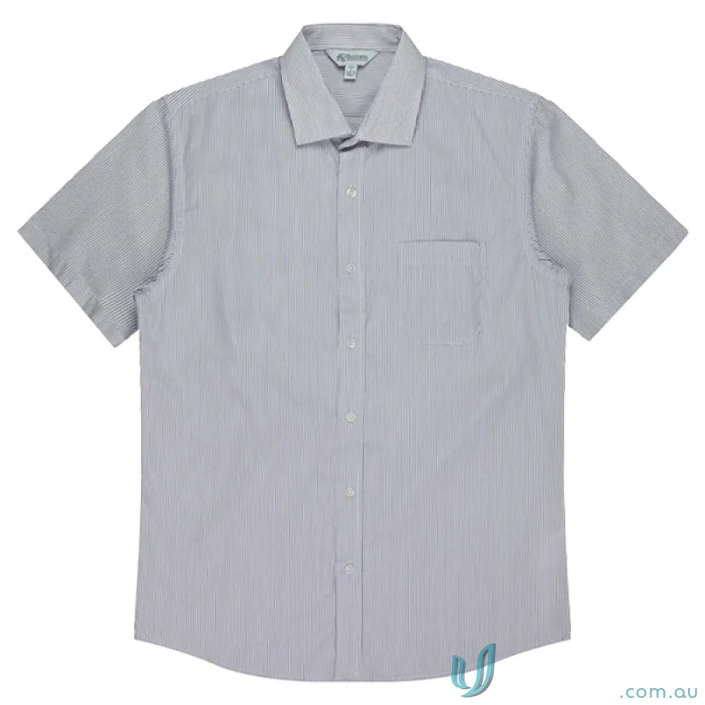 Henely S/S Shirt short-sleeved striped workwear perfect for uniforms or work uniforms