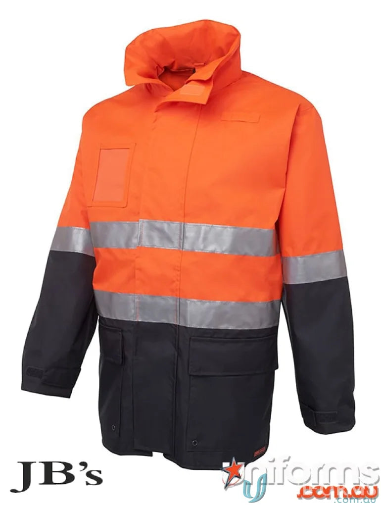 Orange and black HiVis D+N Long Line Jacket for protection in 2xs uniforms