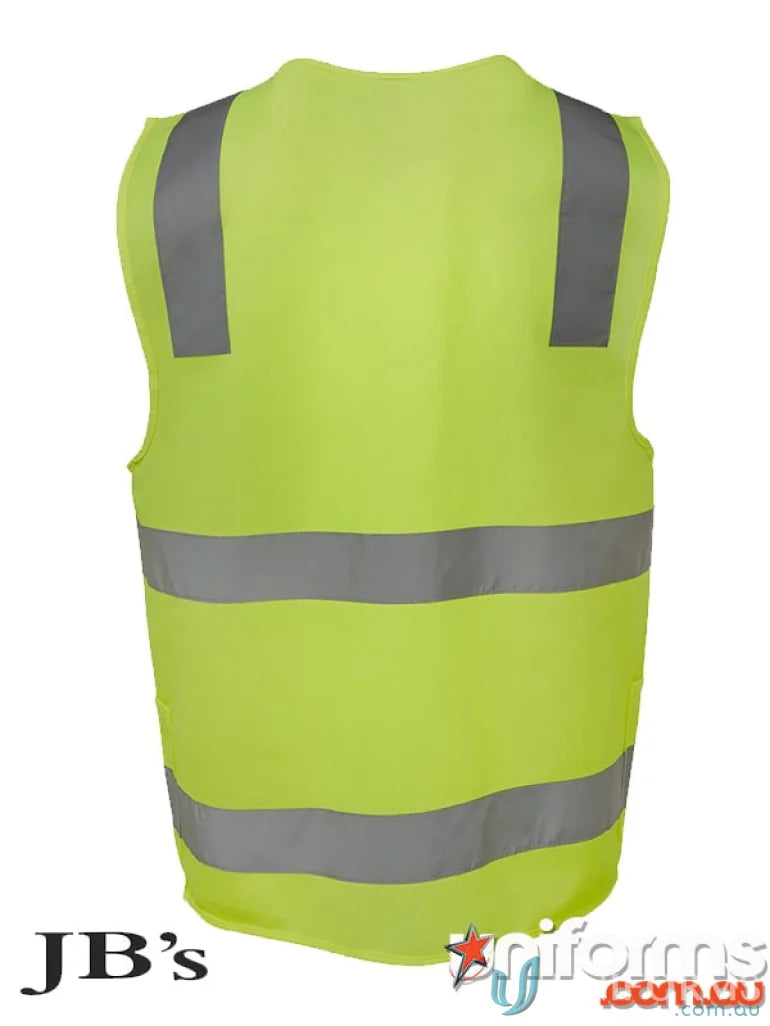 Yellow safety vest with reflective stripes from HiVis D+N Zip Safety Vest for Australian standards
