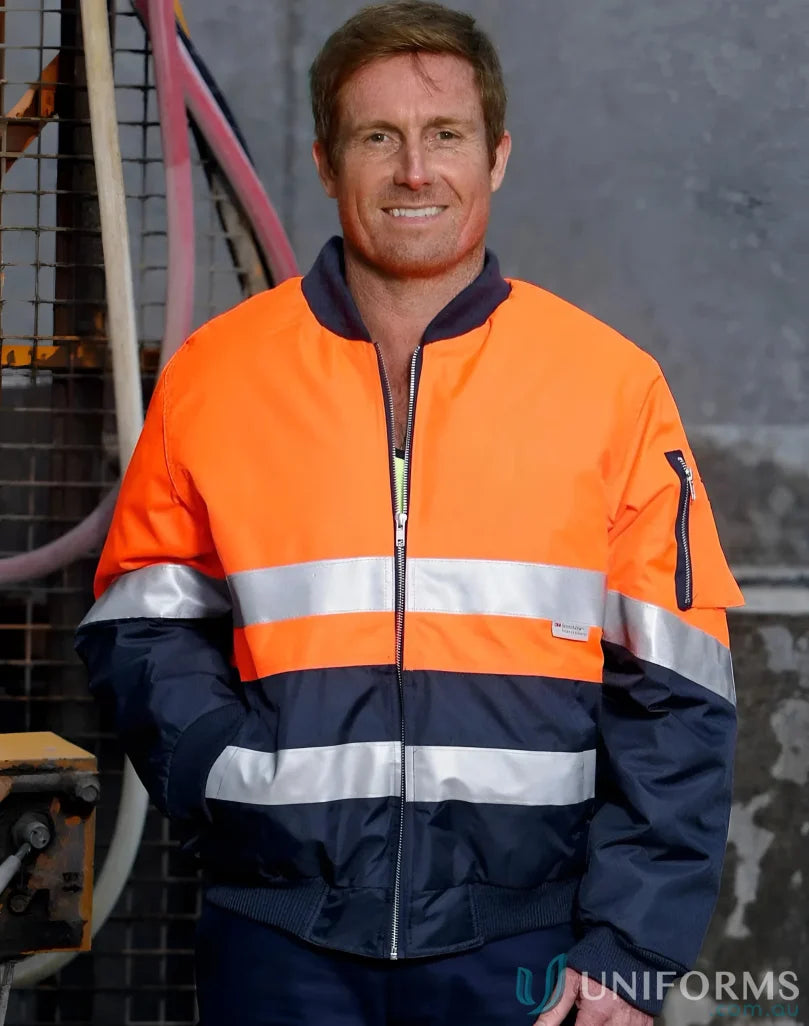 HiVis Flying Jacket with 3M Tapes in sw16a hi-vis for a winning spirit at work