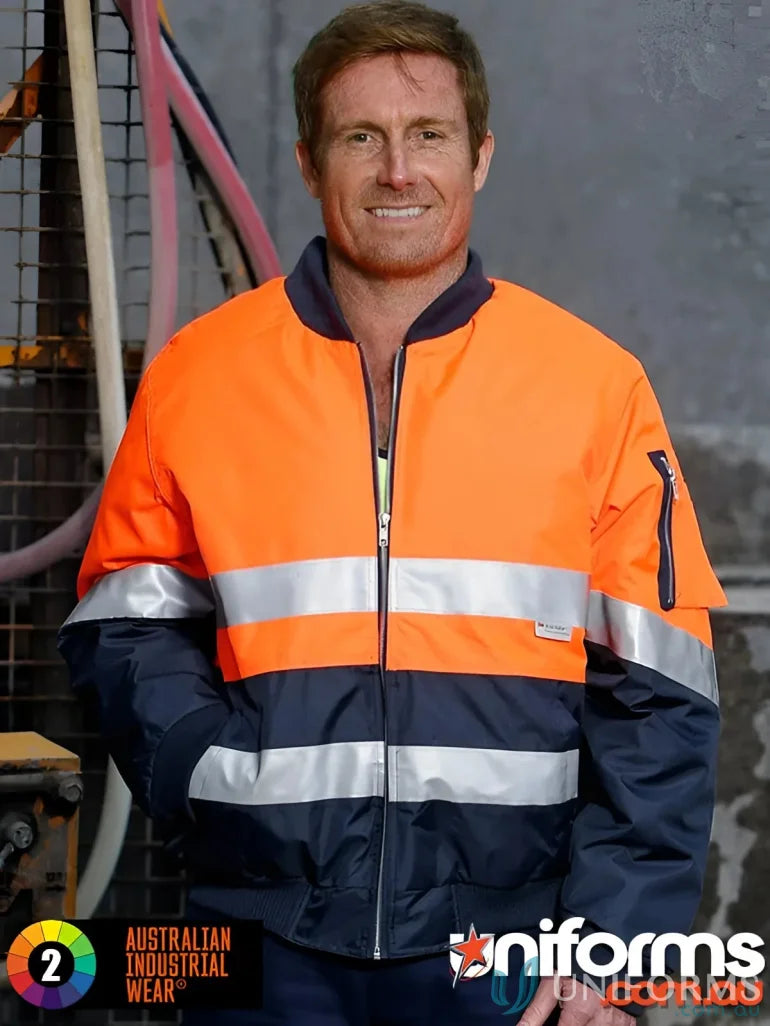 High-vis sw16a hi-vis hivis flying jacket with 3M tapes showing winning spirit style