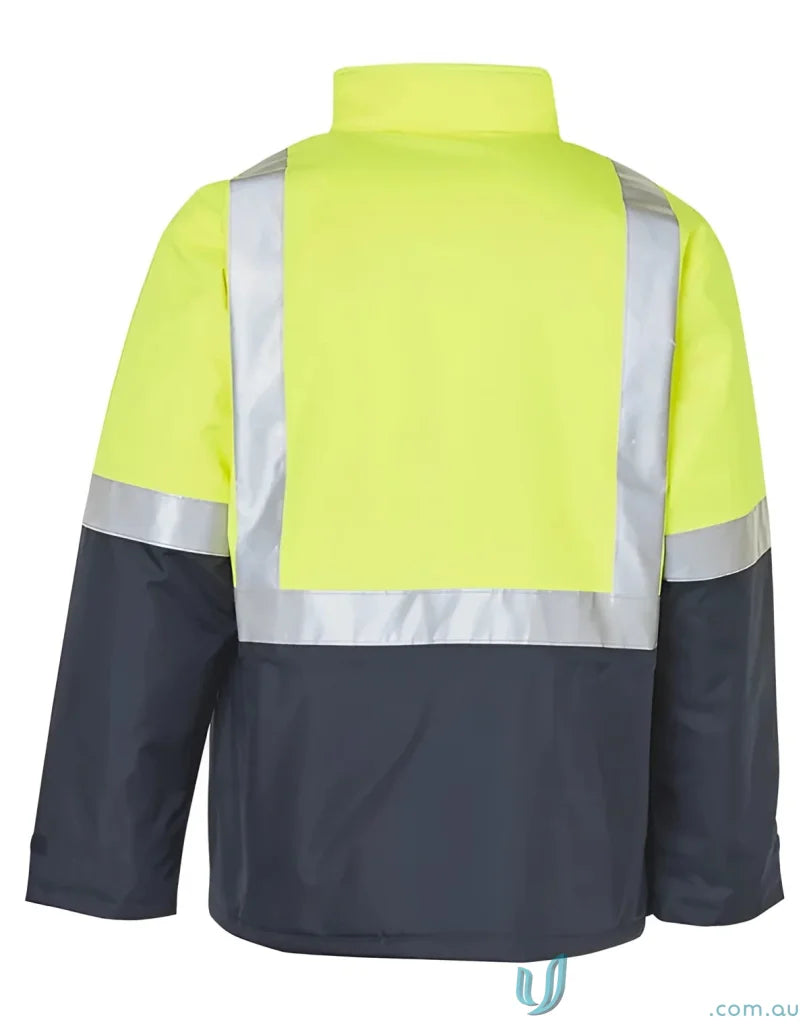 High-visibility rain proof quilted jacket from Winning Spirit SW28A, perfect for outdoor work