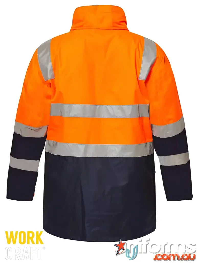 Orange and navy HiVis Reflective Jacket with bio-motion design for high-performance workwear