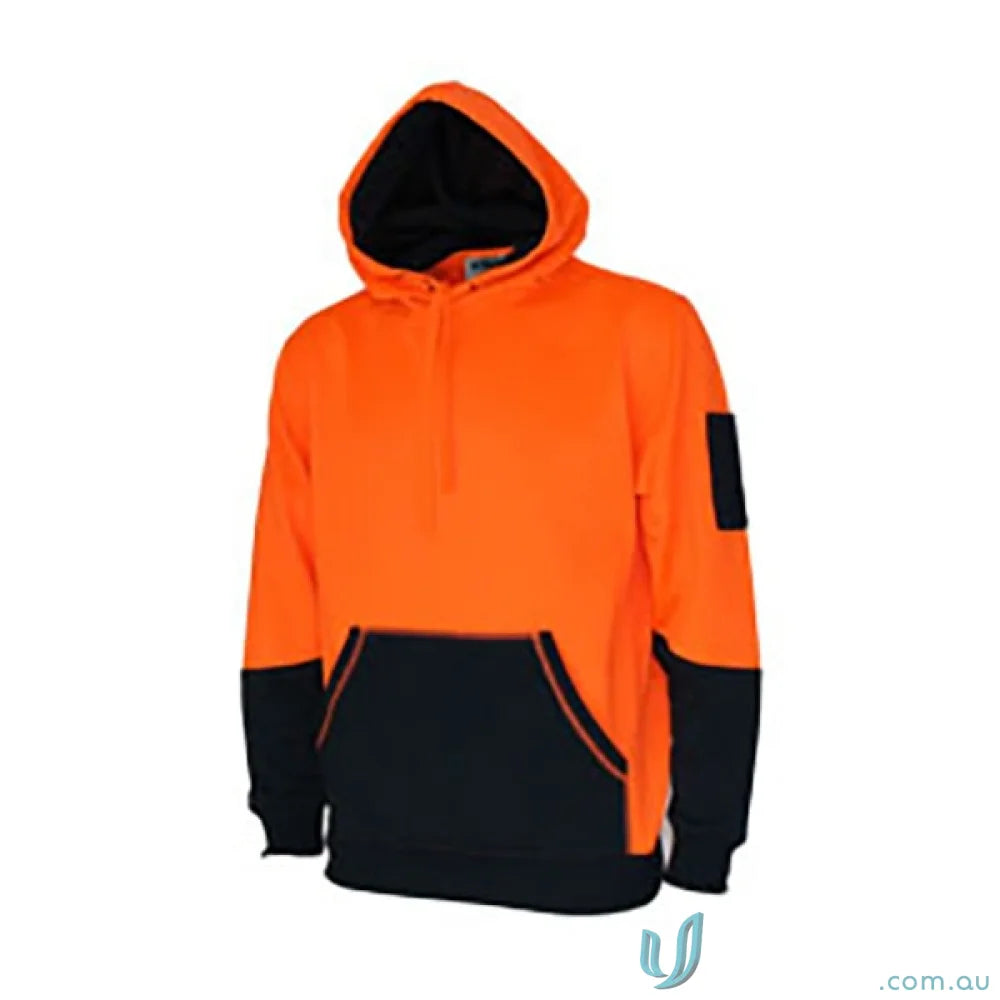 Orange and black super fleecy hoodie from HiVis Super Fleecy Hoodie collection