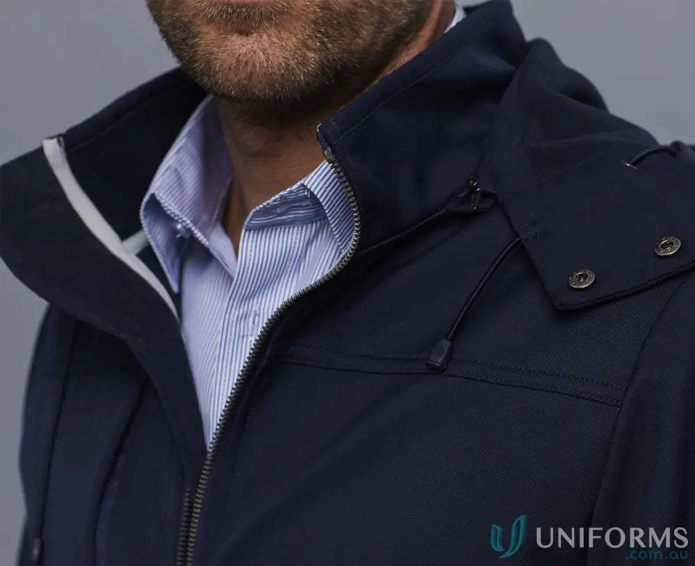 Navy blue Horizon Jacket hoodie perfect for uniforms and workwear casual style