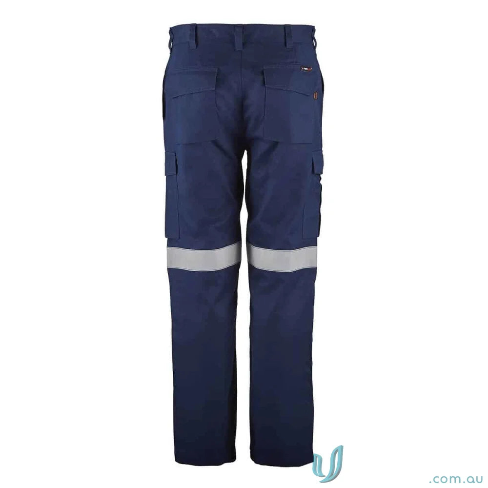 Navy blue HRC2 Inherent Reflective Cargo Pant with perforated reflective tape