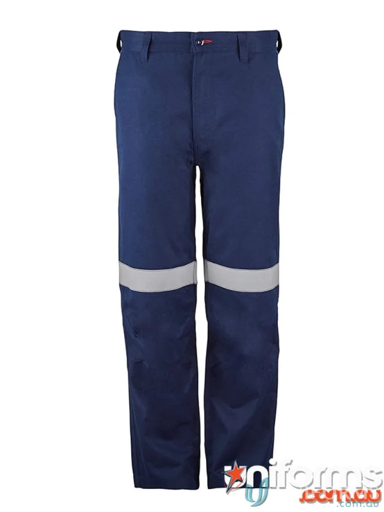 Navy workcraft HRC2 inherent straight leg pant FPV018 with reflective stripes