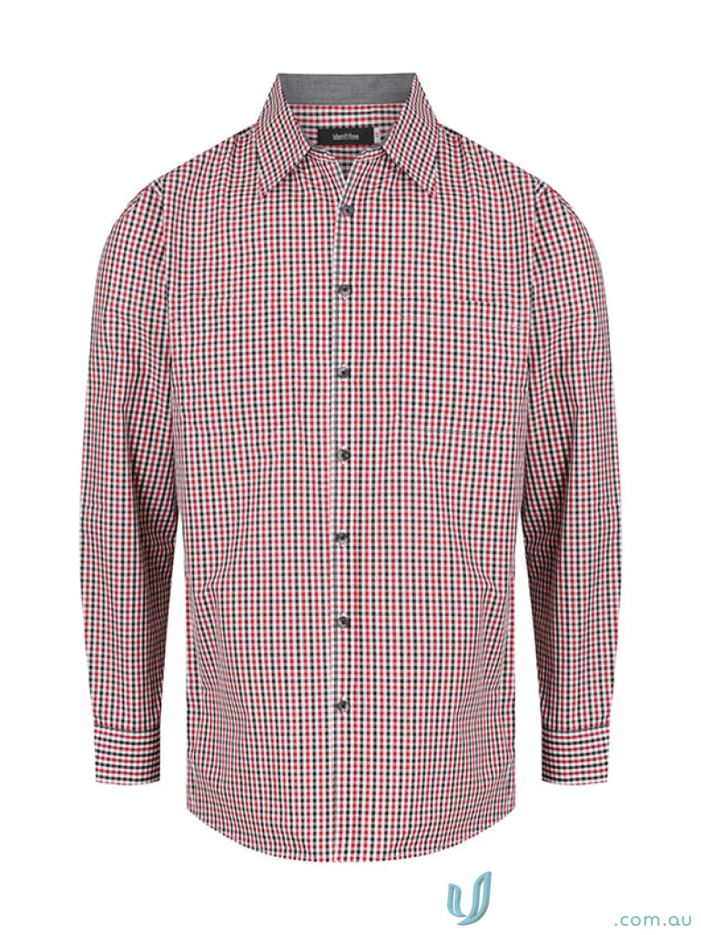 Red and black checkered Hudson Identitee L/S Shirt, perfect workwear or casual uniform