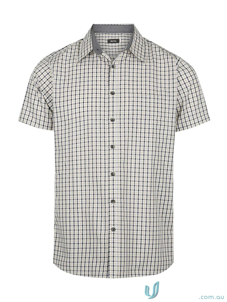 Hudson Short Sleeve Shirt with classic gingham check pattern, perfect for casual wear