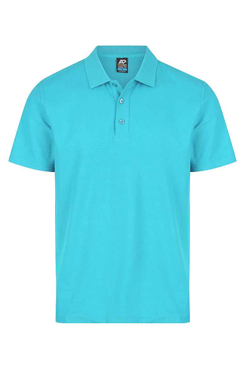 Nike Hunter Adult Polo in bright turquoise blue with breathable pique knit fabric