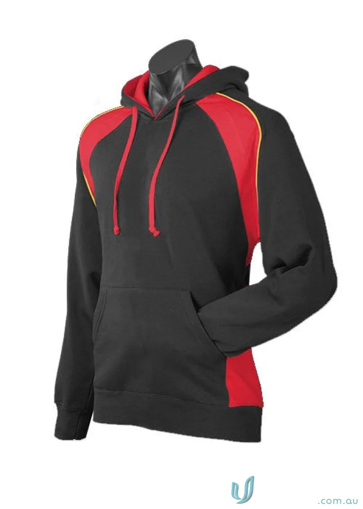 Black and red Huxley Hoodie, perfect for sports uniforms or casual workwear style