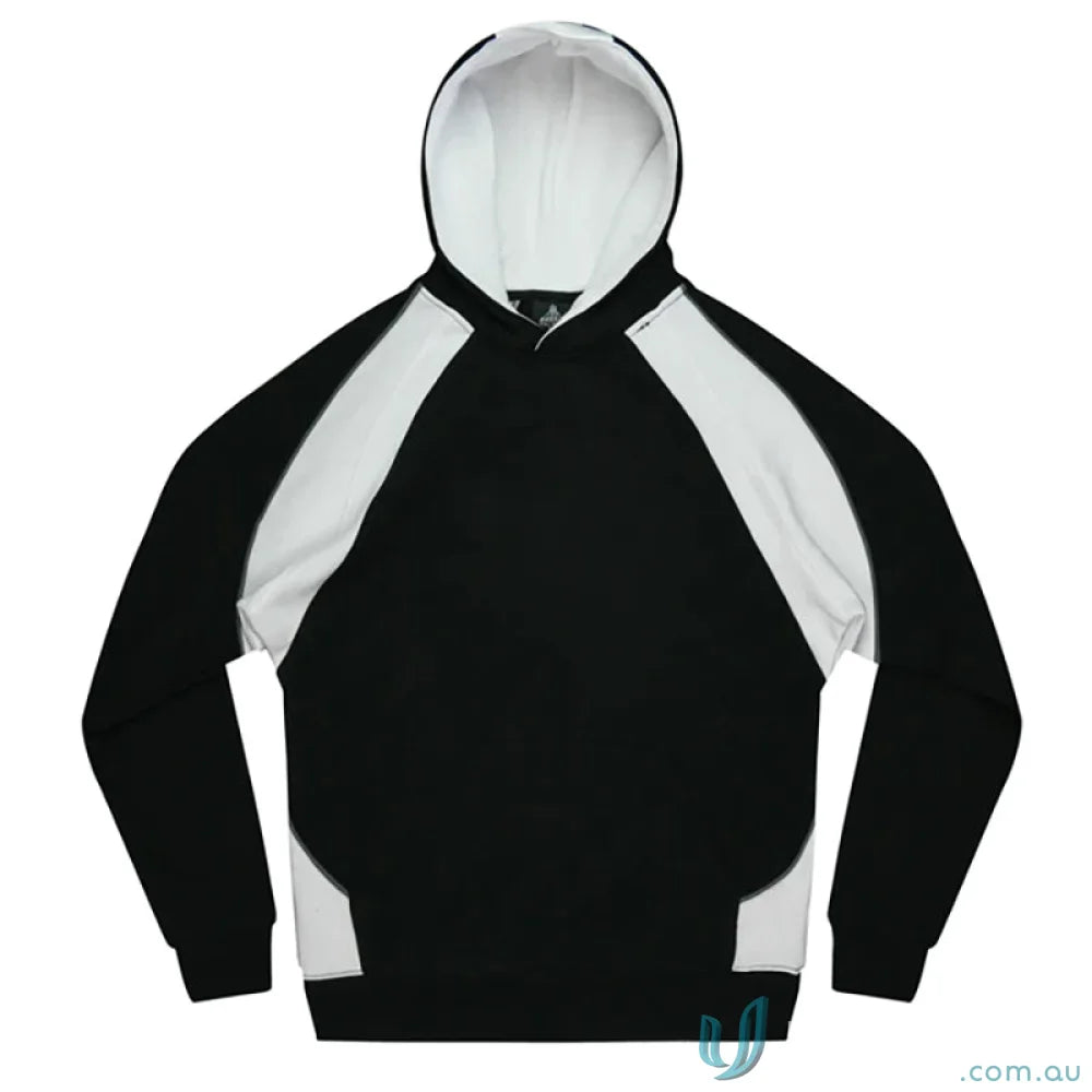 Black and white Huxley Kids Hoodie ideal for sports uniforms and casual workwear