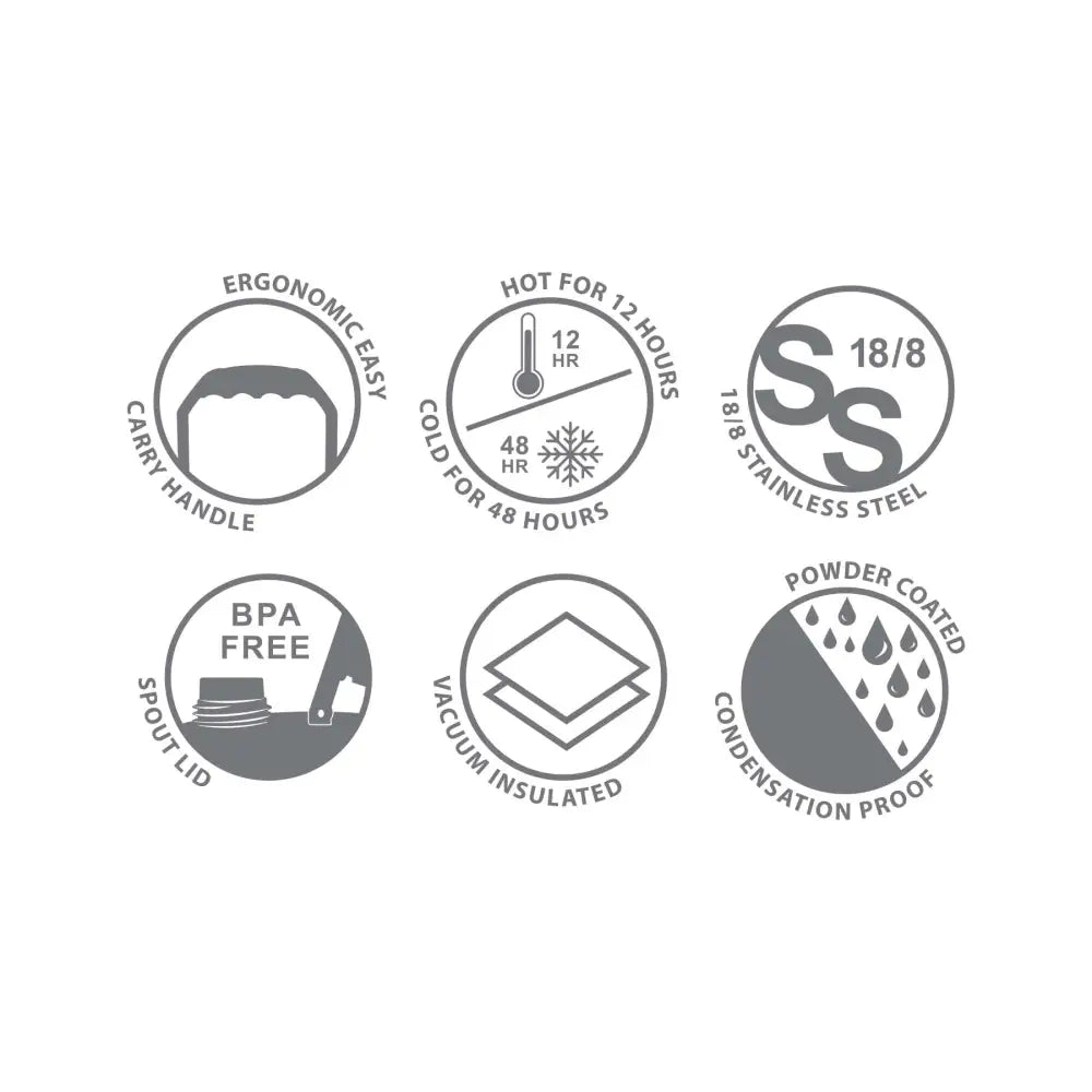 HydraSite 1.9L double walled stainless vacuum insulated water bottle