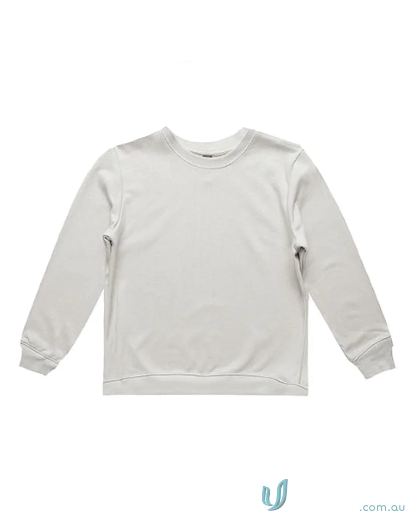 Gray long-sleeved crew neck jumper for kids, comfy infant neck jumper style