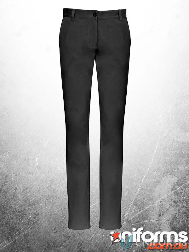 Black straight-leg trousers from INFINITY Ladies Chino Pants collection