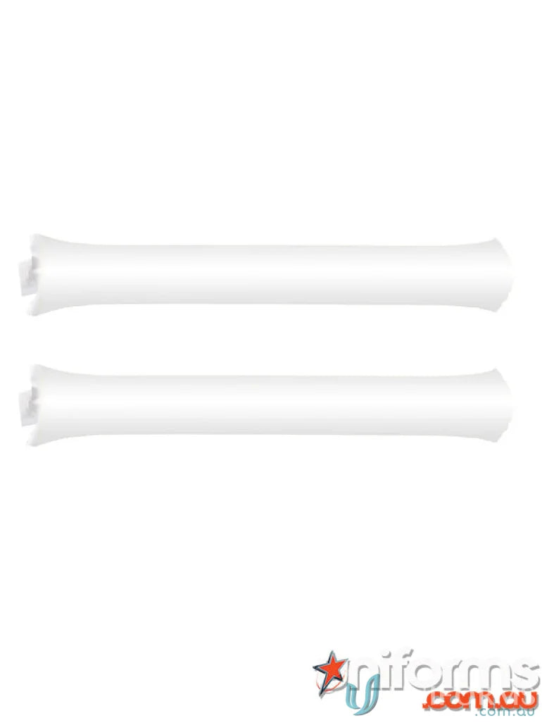 White inflatable bang bang sticks for fans to cheer loudly at events