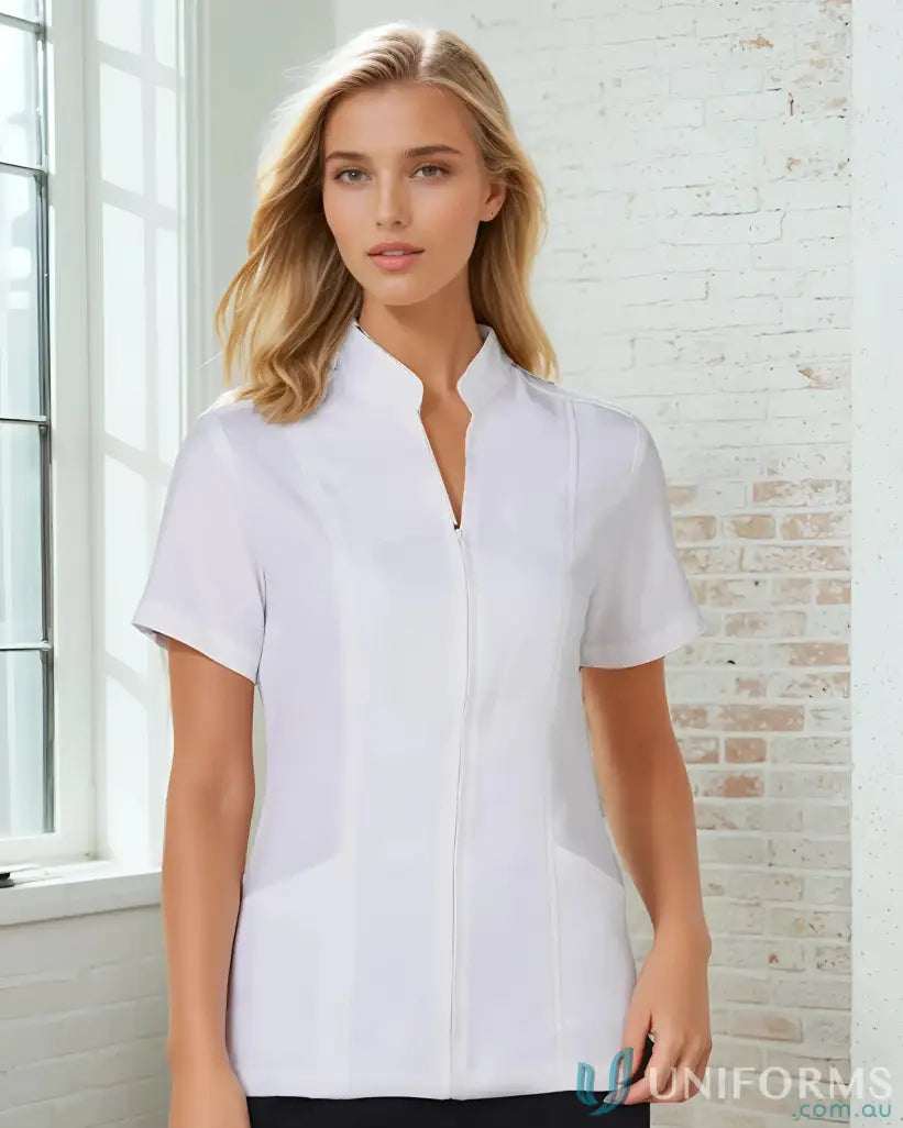 IWG EMB Ladies SS Tunic with mechanical stretch fabric for winning spirit women