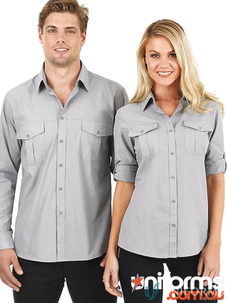 Matching gray Jasper Long Sleeve Shirts for men’s Jasper modern fit style