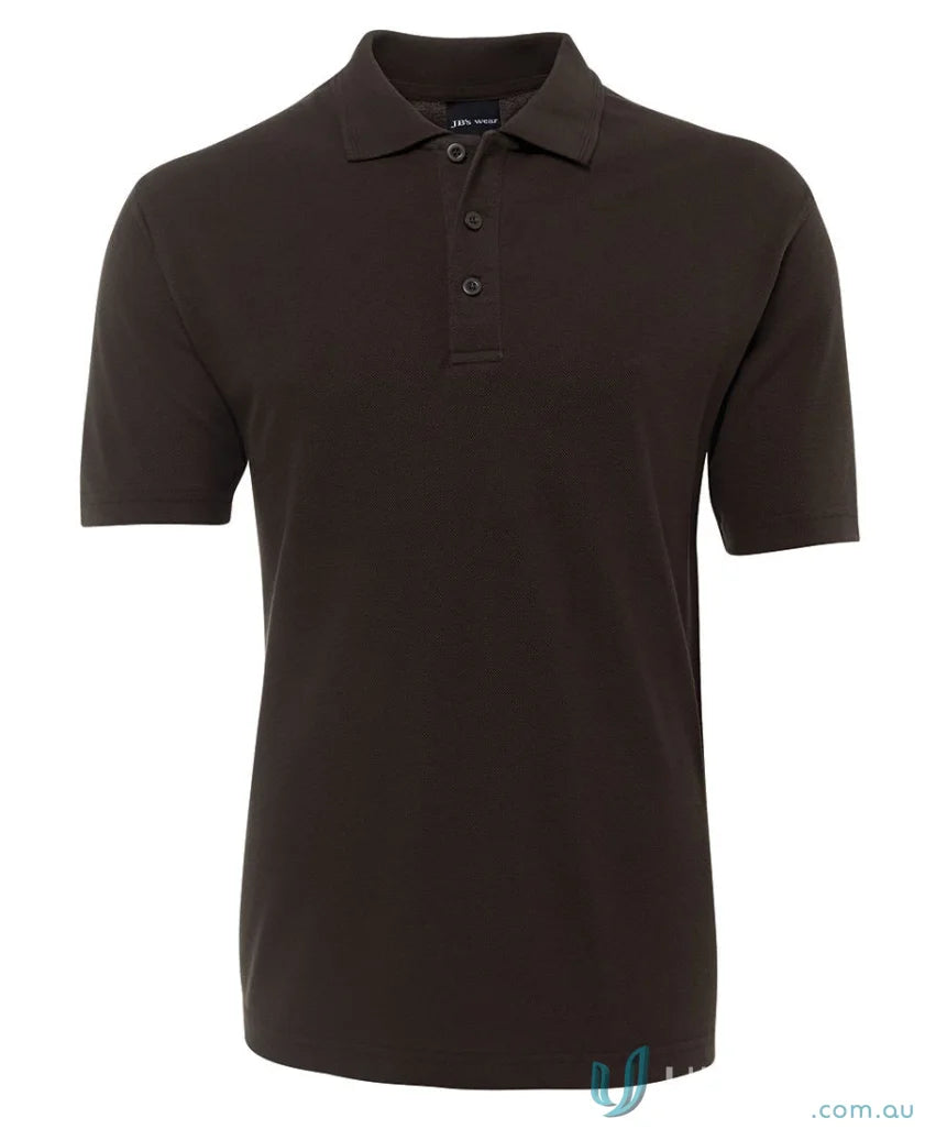 Brown short-sleeved polo shirt in JBs 210 Polo made with 210gsm pique fabric