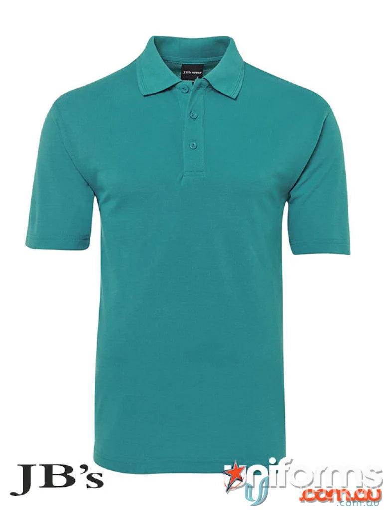 Teal JBs 210 Polo shirt in 210gsm pique fabric with herringbone tape detail