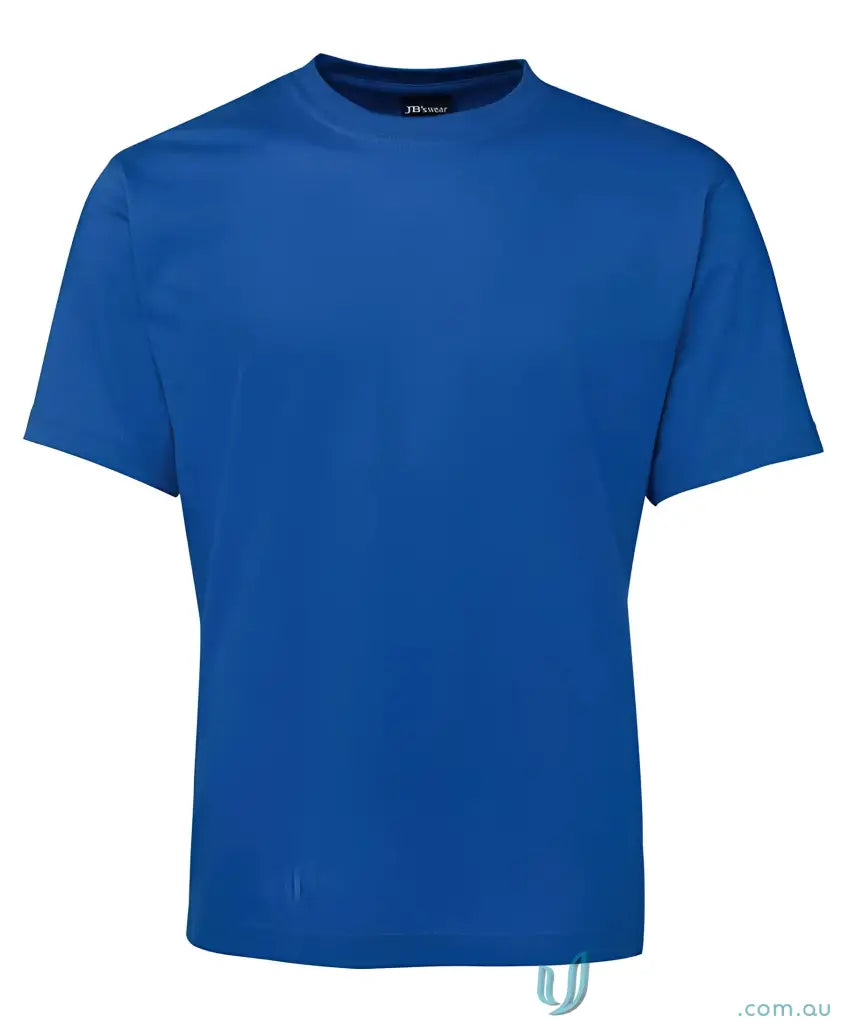 Bright blue JBs Adult 1HT crew neck t-shirt with classic fit and smooth jersey knit fabric