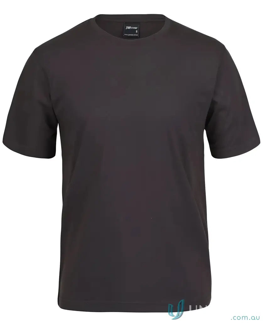 Dark gray JBs Adult 1HT Marle Tee with crew neck and classic fit in jersey knit
