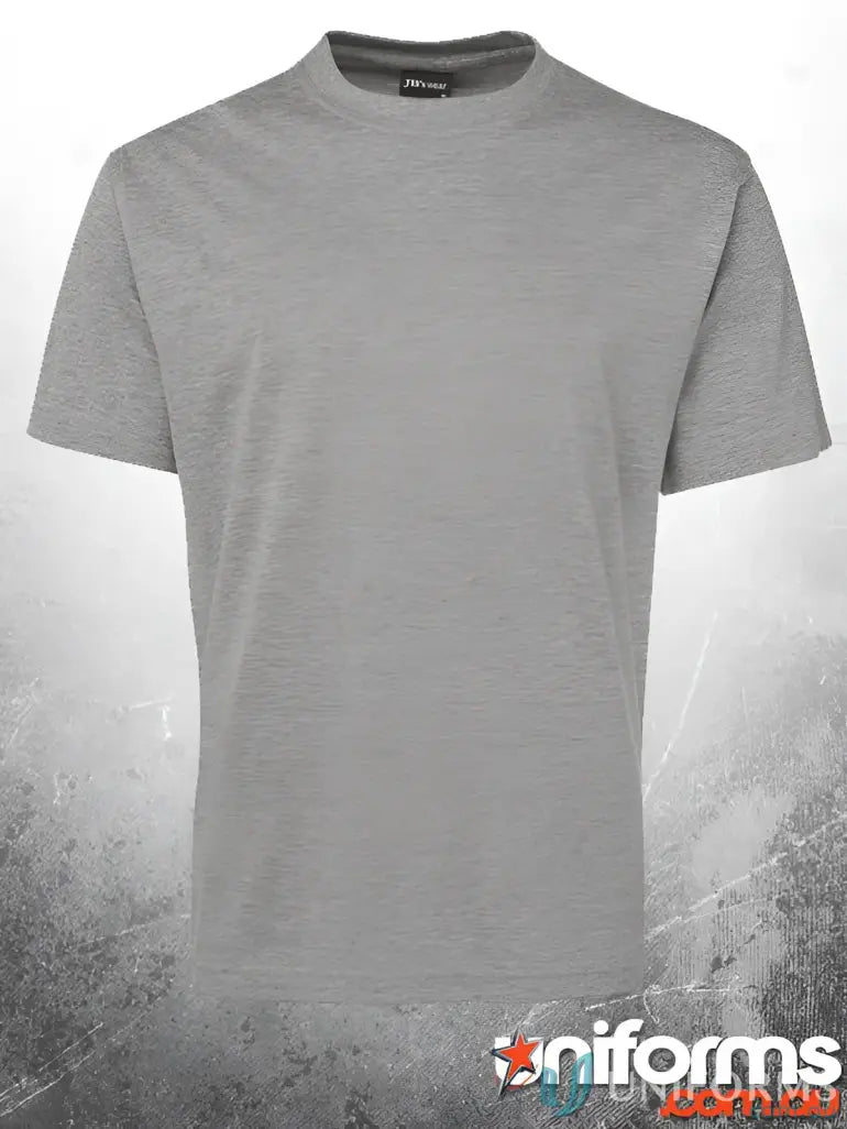 Heather grey crew neck jersey knit T-shirt from JBs Adult 1HT Marle Tee in classic fit