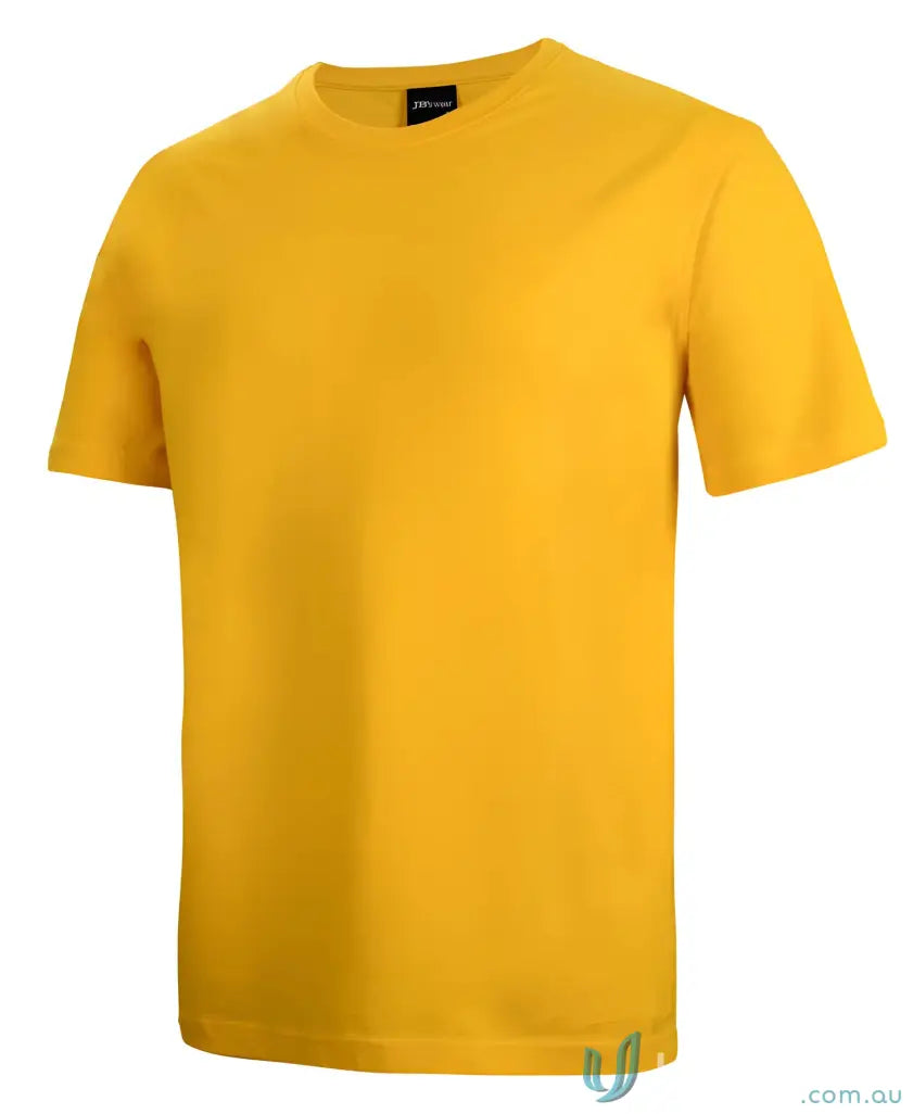 Plain yellow JB’s Adult 1HT Tee with classic fit and crew neck style