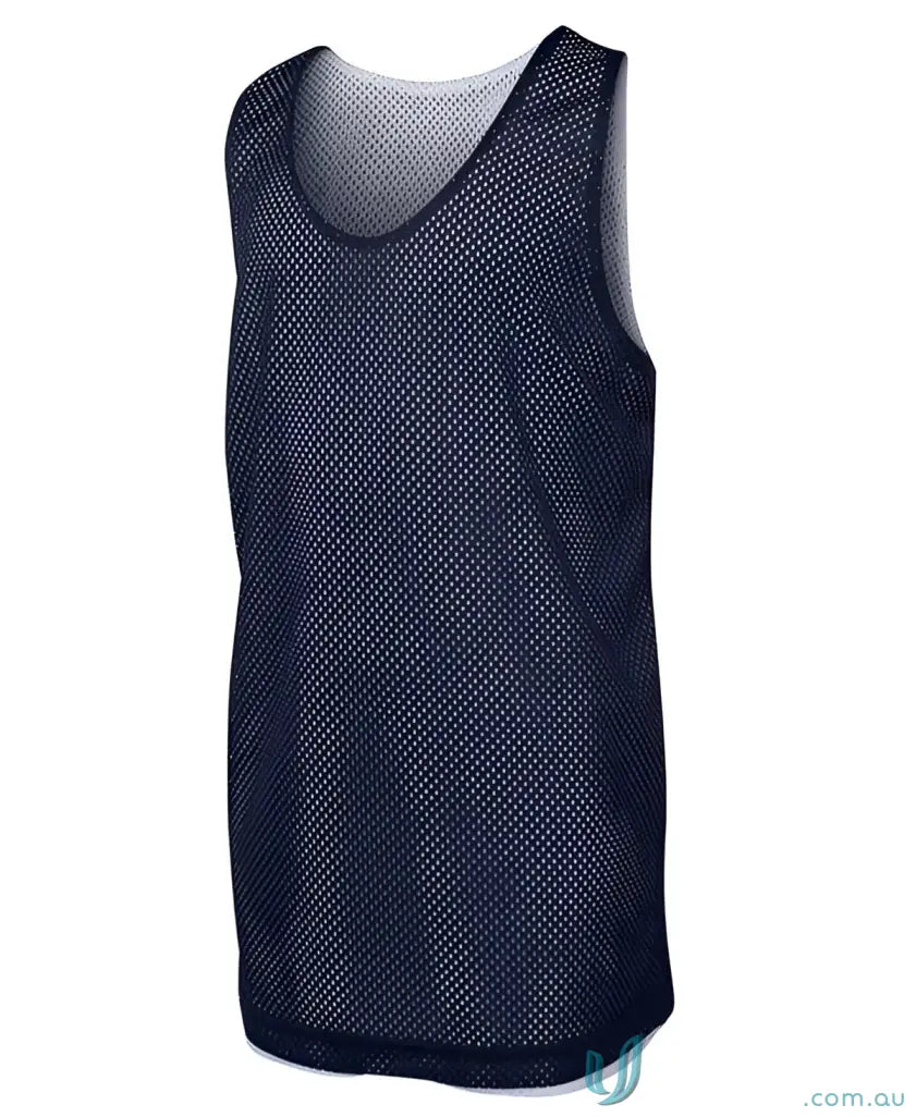 Navy blue mesh fabric sports scrimmage vest from JB’S Adults Basketball Code 7kbs2