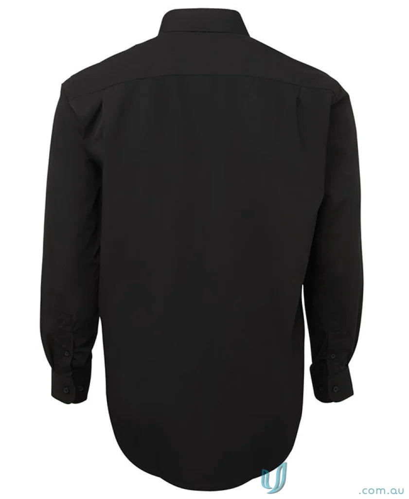 JBS Adults Classic Poplin Long Sleeve Shirt in black perfect for a casual long sleeve shirt