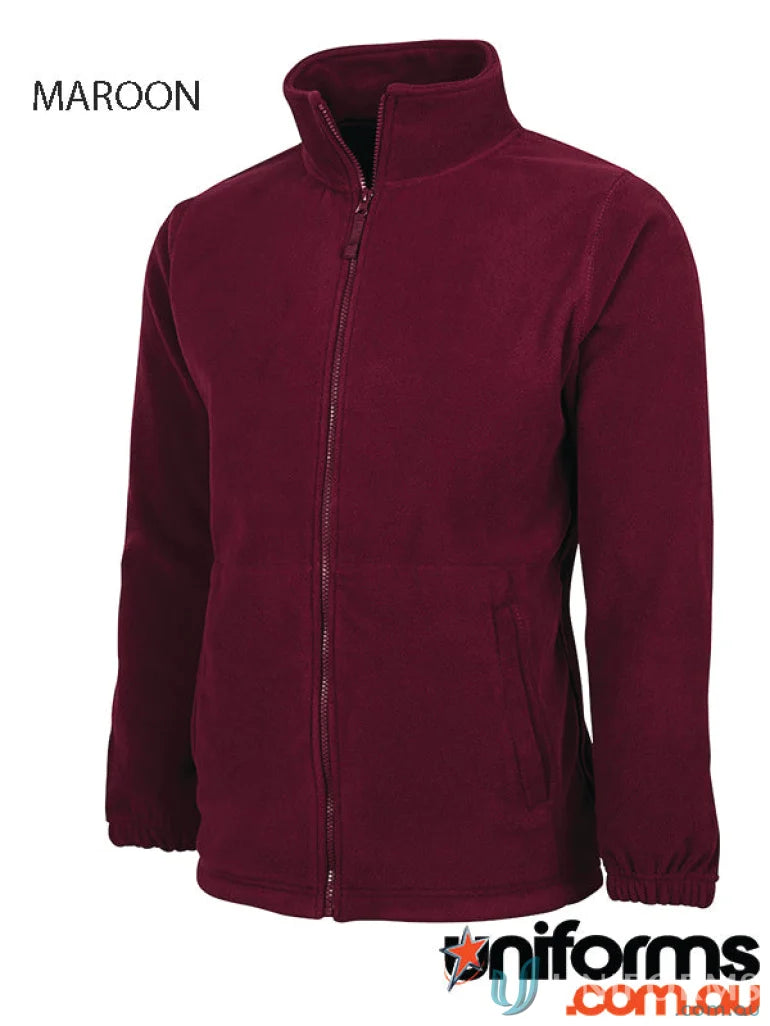 Maroon JBs Adults zip polar 3fj jacket made with 290gsm low-pill polar fleece