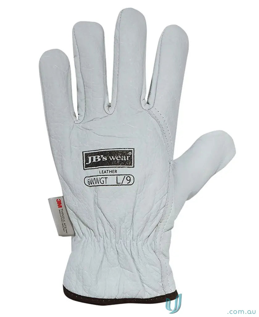 White leather work glove from JB’s Arctic Rigger Glove 12 Pack for workwear and uniforms
