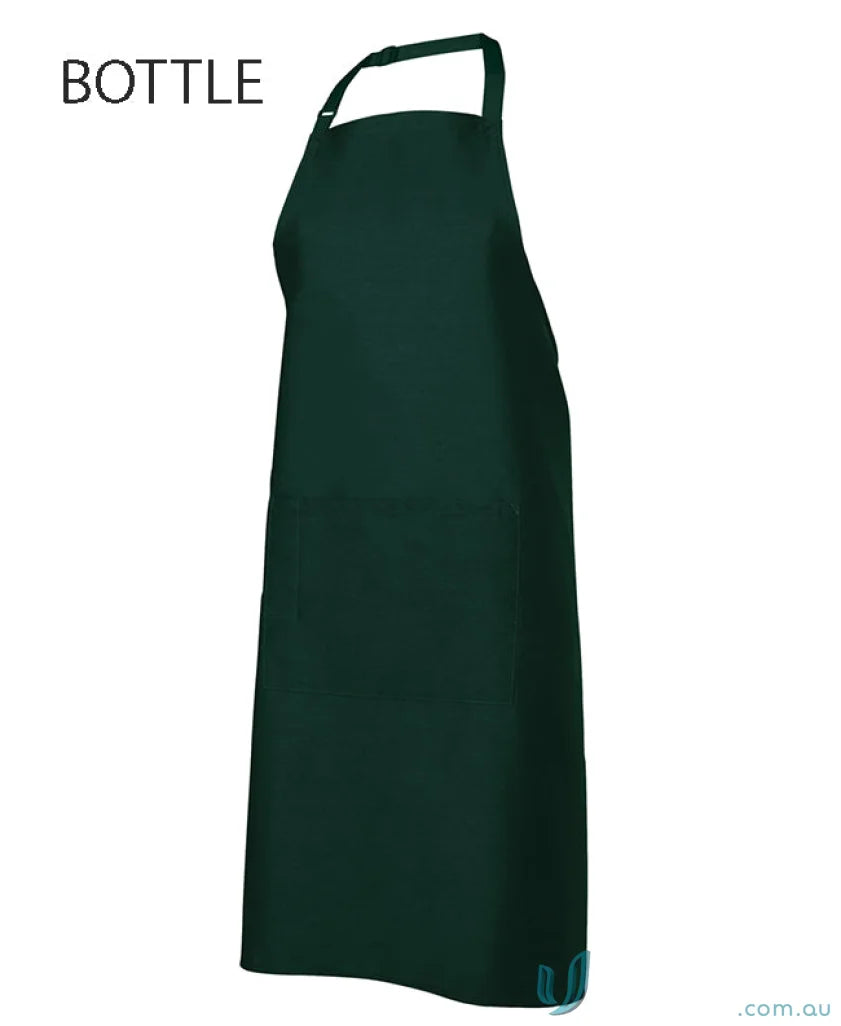 Dark green apron with herringbone waist strap and neck strap for JBs Bib Apron 86x93cm