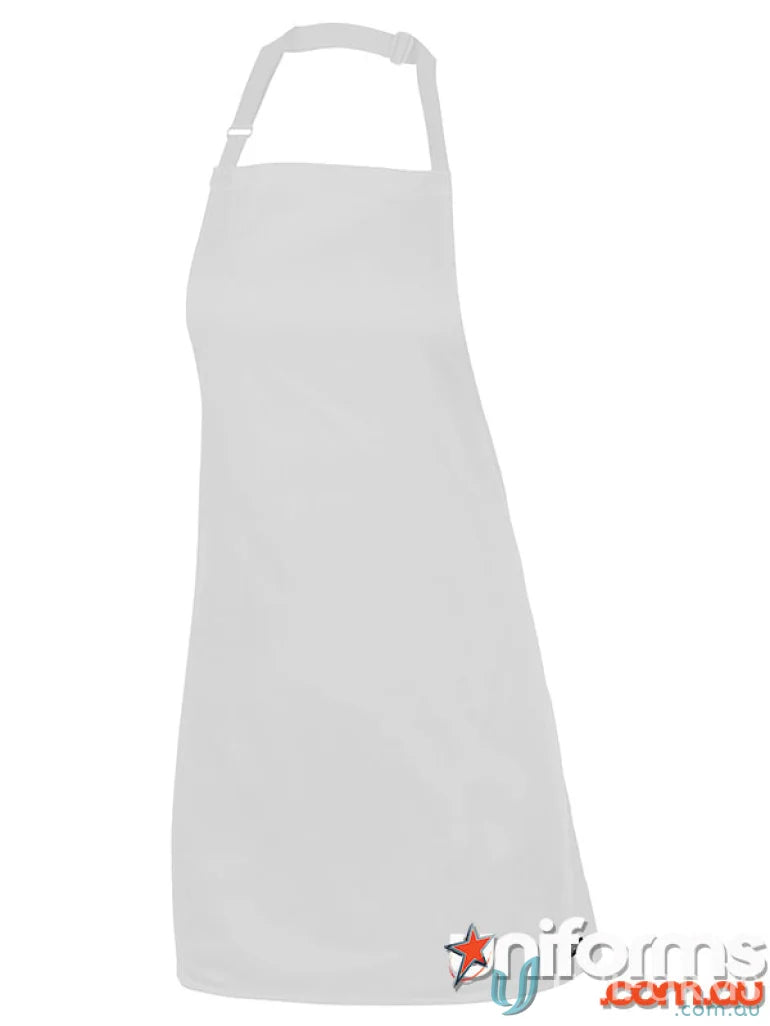 White adjustable apron with neck strap, perfect workwear piece for uniforms