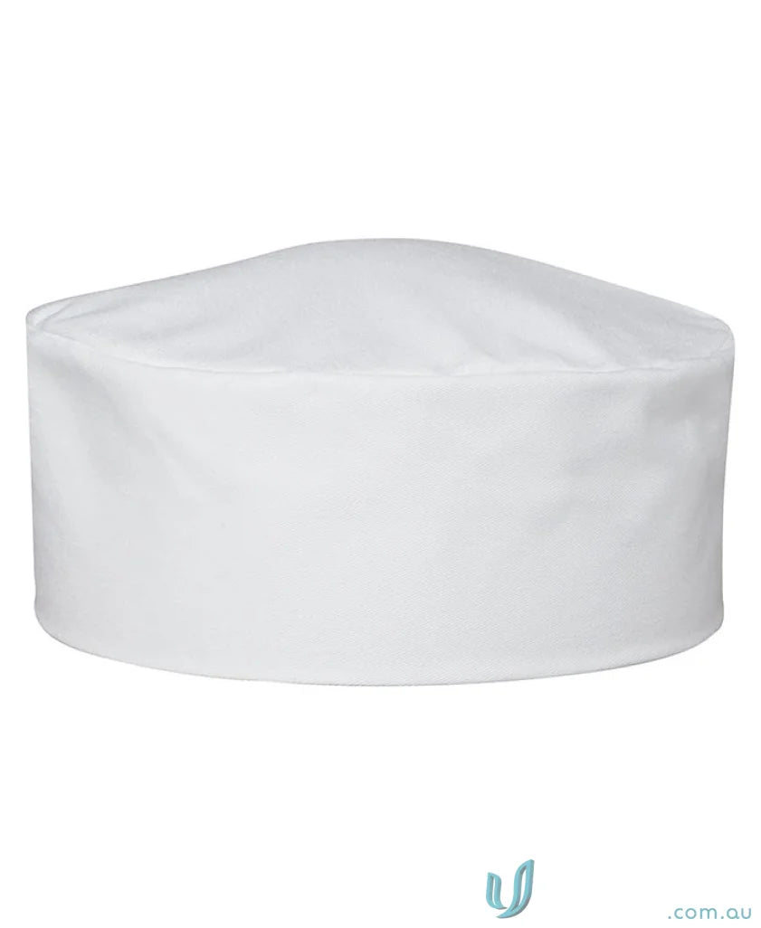 White chef’s hat from JBs Chefs Cap perfect for kitchen work uniforms and workwear