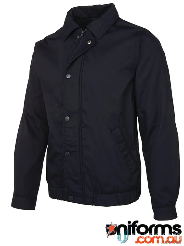 Dark button-up jacket with polar fleece lining and extra-wide wind flaps from JB’s Contrast Jacket
